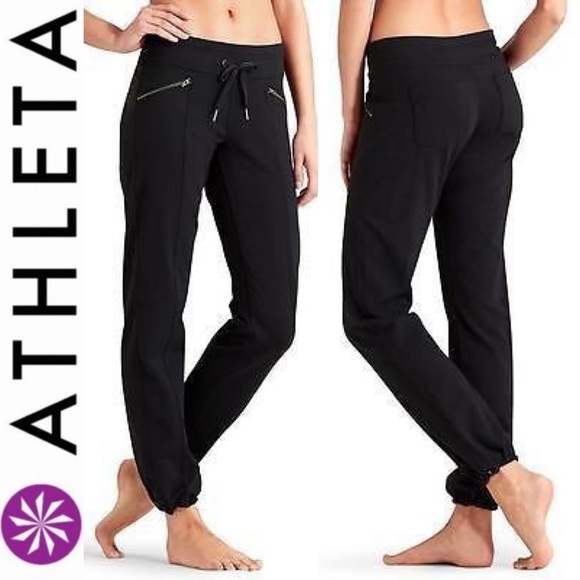 Athleta Pants - Athleta Black Metro Slouch Joggers Pants Petite XS
